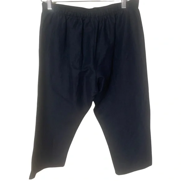 BRYN WALKER Wide Leg Pull On Dark Blue Capri Pants Size Small - Picture 15 of 16